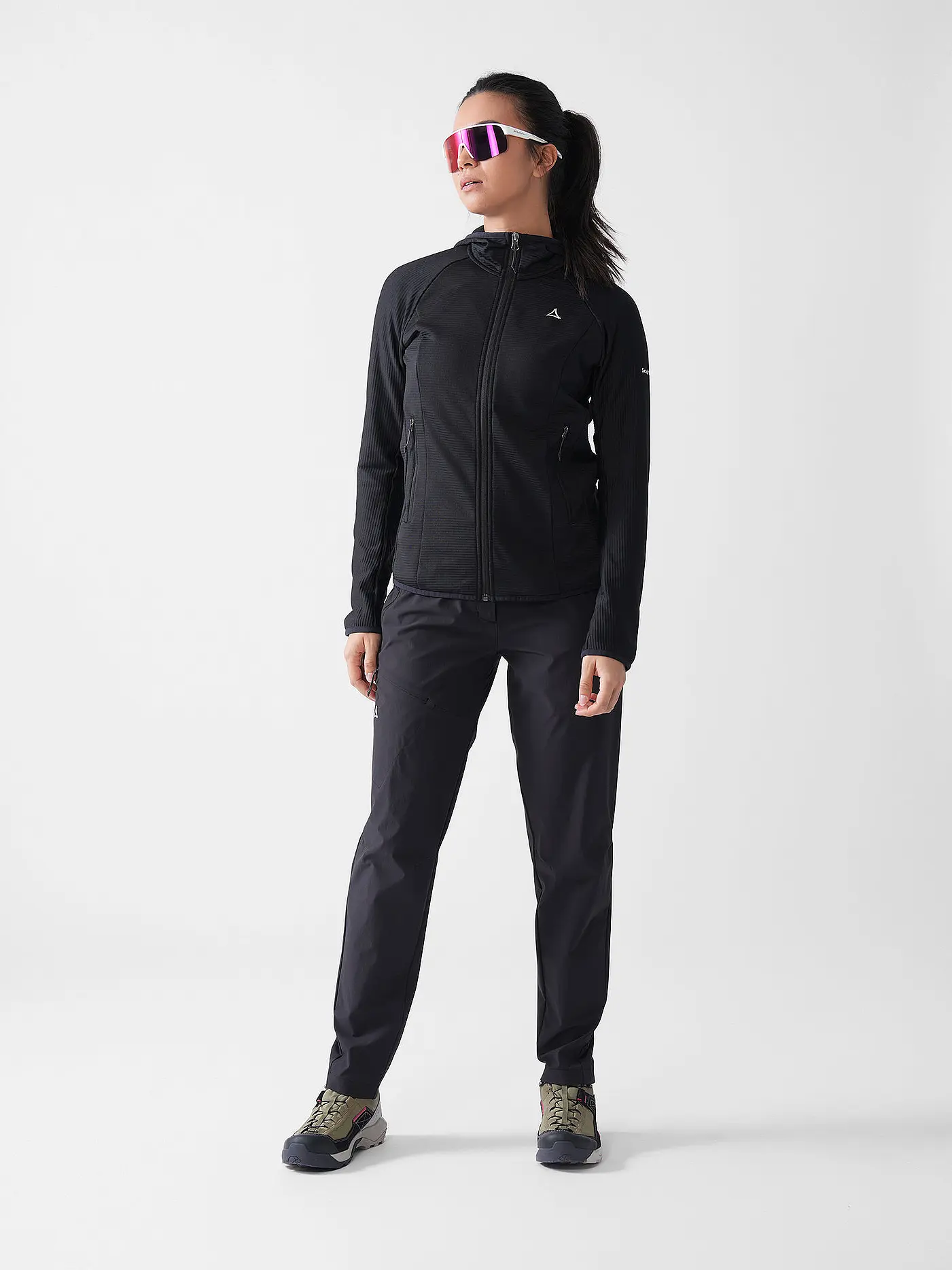 SCHÖFFEL | Damen Fleecejacke Cascata Hoodie | schwarz